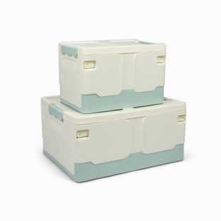 DuraStak Mint Green Foldable Plastic Storage Box