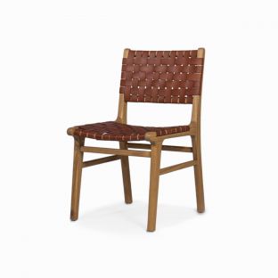 Elba Woven Leather Chair