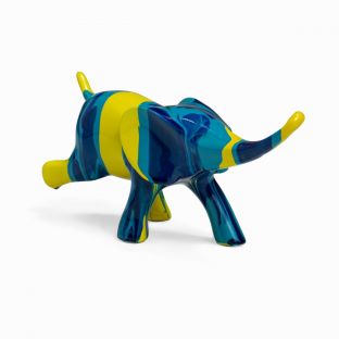 Abstract Small Elephant Animal Figurine Display