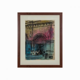 Entering the Cathedral, Mixed Media on Abaca Paper