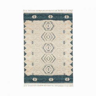 Fadel Teal Large Rectangular Carpet Rug