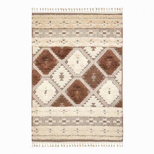 Fiza Brown Extra Large Rectangular Carpet Rug