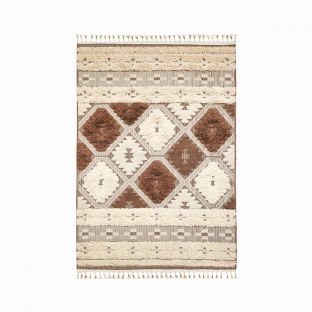 Fiza Brown Large Rectangular Carpet Rug