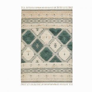 Fiza Green Rectangular Carpet Rug