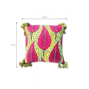 Fruity Leaves and Stripes Remix with Tassel Small Pillow Cover