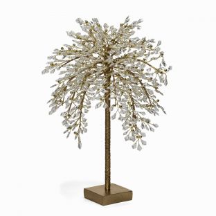 Gold Diamond Beads Table Top Tree 22in