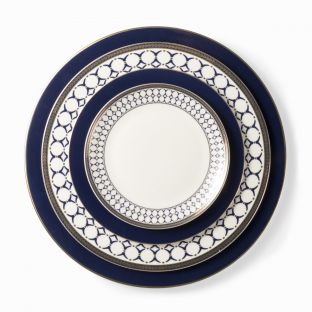 Gold and Navy Art Deco Dinner Plate Set