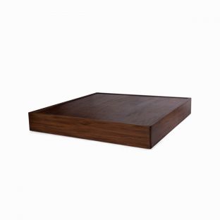 Grace Dark Walnut Box Wooden Bed Frame 