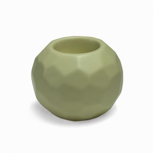 Yellow Ceramic Candle Holder II