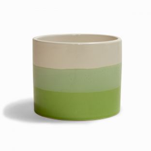 3-Tone Green Ceramic Flower Vase