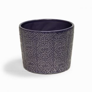 Blue Patterned Ceramic Flower Vase