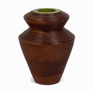 Haru Large Mahogany Wood Vase