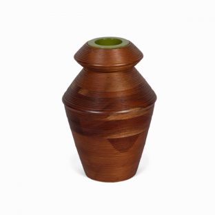 Haru Medium Mahogany Wood Vase