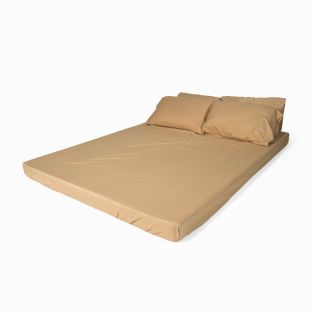 Hulma Homes 8" 3-pc Bed Linen Set Plain, Mocha