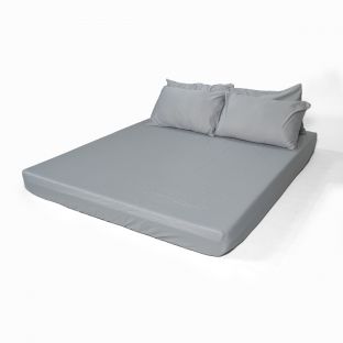 Hulma Homes 8" 3-pc Bed Linen Set Plain, Gray