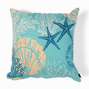 Starfish & Coral Throw Pillow Case