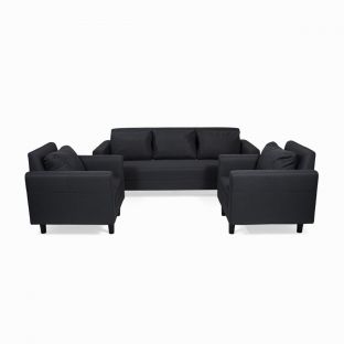 Kiara 3-1-1 Dark Grey Sofa Set
