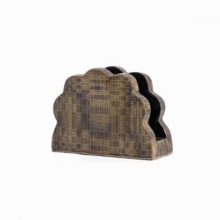 Abel Striped Brown & Black Napkin Holders
