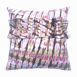 Lilac Tie and Dye Pleats Extravaganza Pillow Cover
