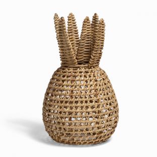 Woven Pineapple Native Lamp Decor in Natural Finish