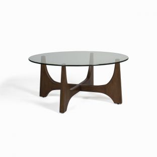 Madison Brown Coffee Table with Glass Top