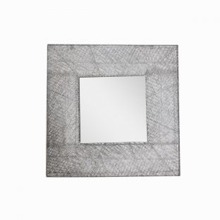 Silver Tensile Galvanized Square Wall Mirror