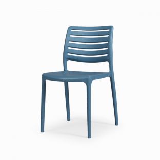 Blue Monoblock Olympia Bistro Chair
