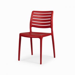Red Monoblock Olympia Bistro Chair