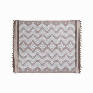 Riverflower Toffee White Placemats (Set of 6)