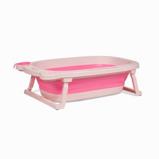Pink Collapsible Kids Bath Tub        