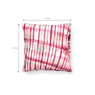 Red Tie and Dye Pleats Extravaganza Pillow Cover-Square S