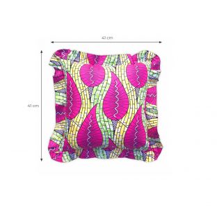 Ruffled Fruity Leaves Pillow Cover-Square S