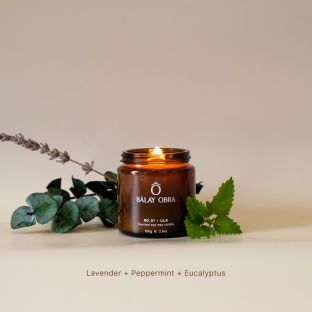 Scented Lila Soy Wax Candle 100g