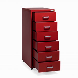 Scarlett Stage 6-Layer Filing Cabinet-Red