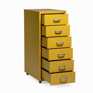 Scarlett Stage 6-Layers Filing Cabinet-Yellow