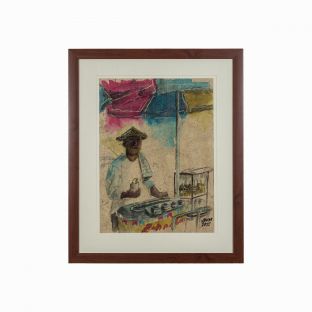 Sorbetero sa Fort Santiago, Mixed Media on Abaca Paper
