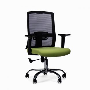 Swivel Office Staff Chair P33B Black Green
