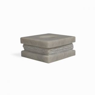 Two-Layered Marble Square Candle Holder