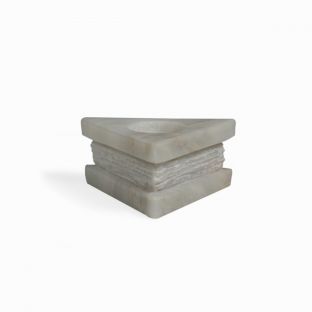 Two-Layered Marble Trigon Candle Holder