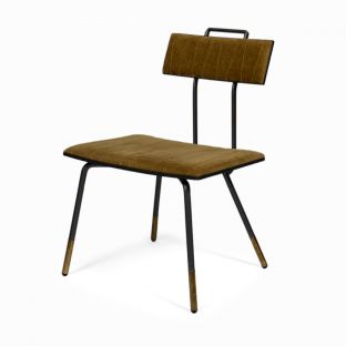Vessel Metal and Fabric Dining Chair