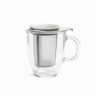 Bodum Yo-yo White Mug & Tea Strainer Set