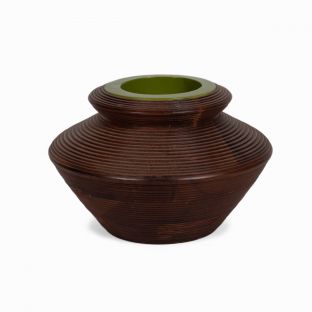 Haru Small Mahogany Wood Vase
