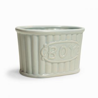 Baby Blue Boy Ceramic Flower Vase