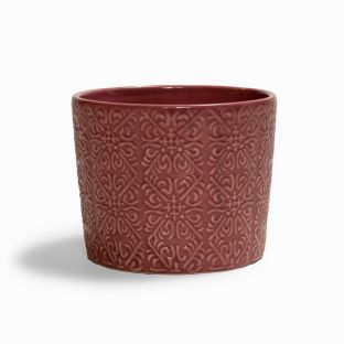 Pink Patterned Ceramic Flower Vase