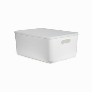Shimoyama White Plastic Storage Box With Handle